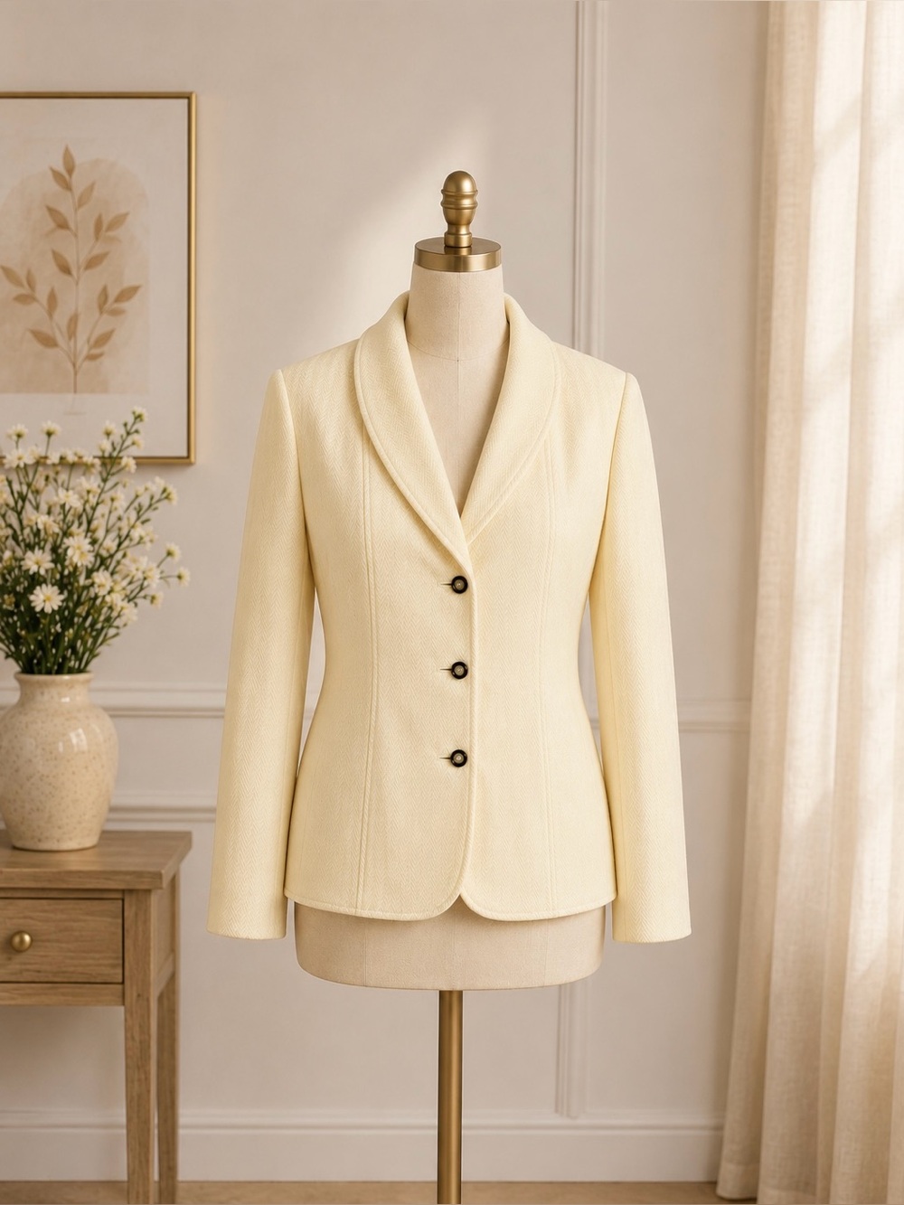 Tahari Arthur S. Levine Yellow Chevron Blazer XXL